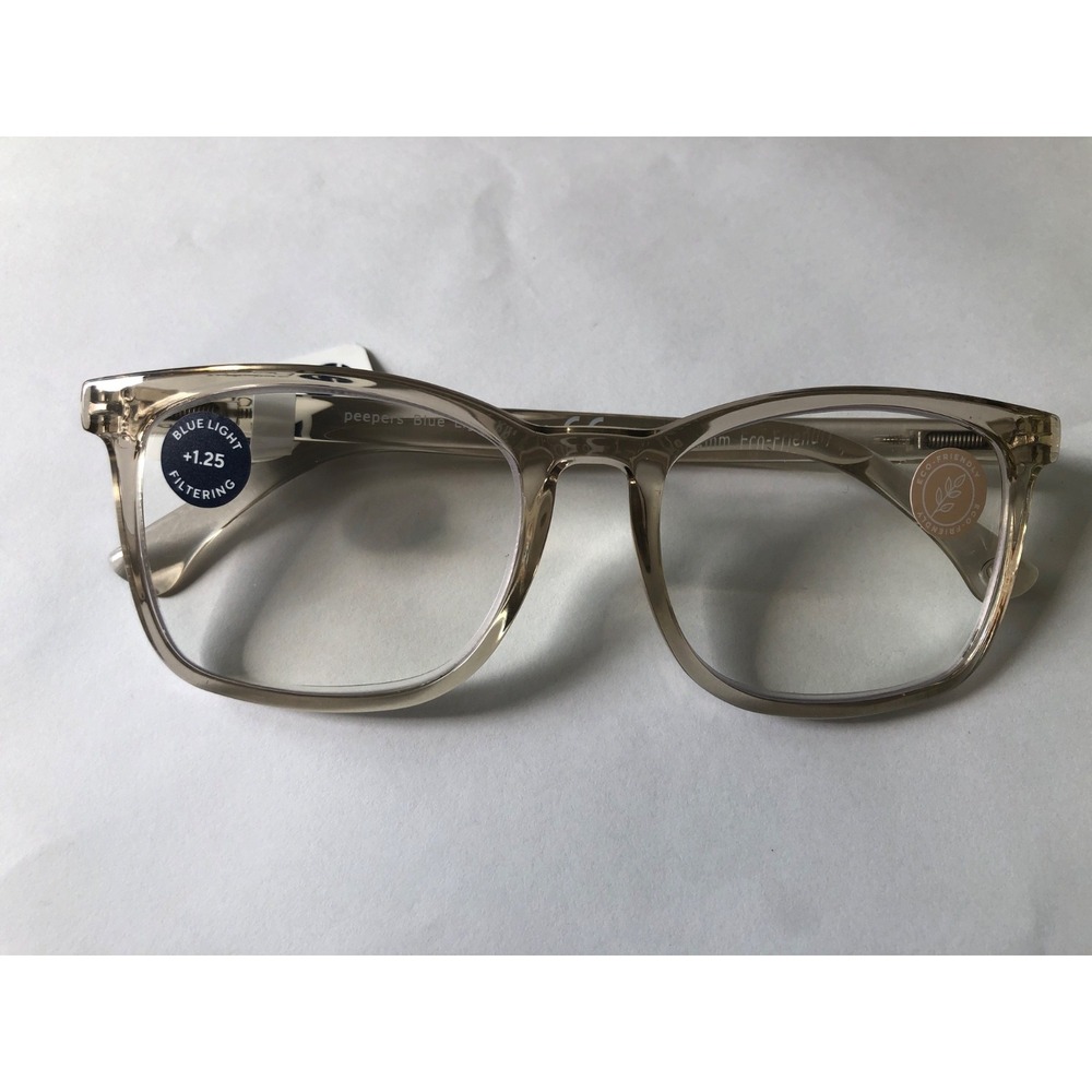 NEW FOG PEEPERS BLUE LIGHT READING GLASSES +1.25